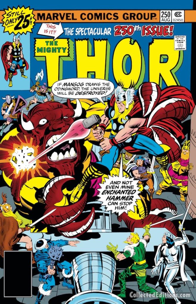 Thor #250 cover; pencils, Jack Kirby; inks, Joe Sinnott; Mangog