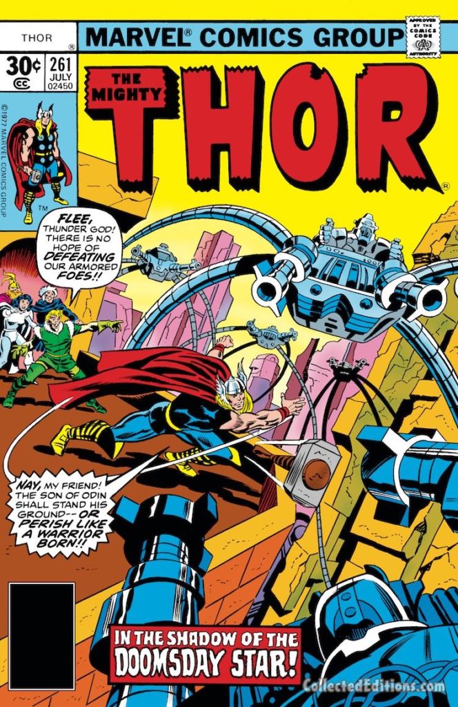 Thor #261 cover; pencils, John Buscema; inks, Frank Giacoia