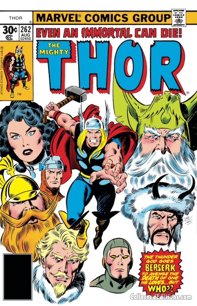 Thor #262 cover; pencils, John Buscema; inks, Joe Sinnott