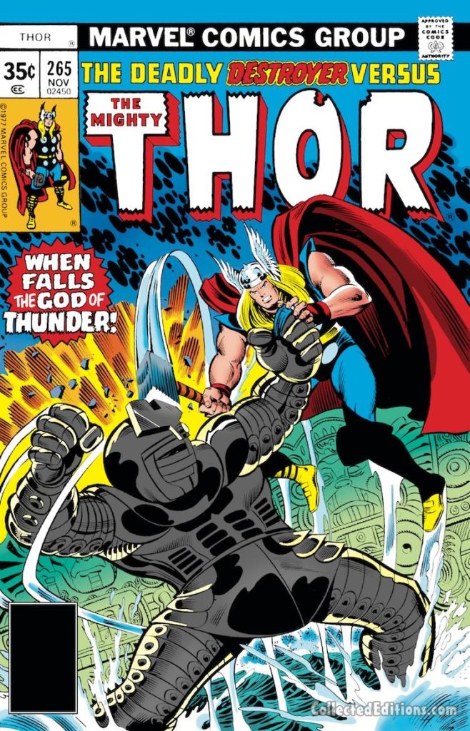 Thor #265 cover; pencils, Walter Simonson; inks, Joe Sinnott