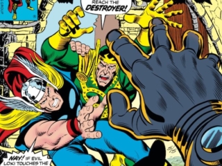 Thor #266 cover; pencils, Walter Simonson; Vs. Loki, Destroyer