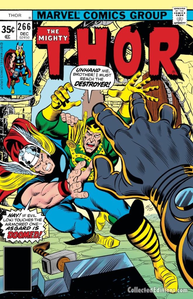 Thor #266 cover; pencils, Walter Simonson; Vs. Loki, Destroyer