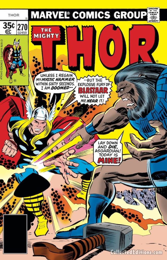 Thor #269 cover; pencils, Walter Simonson; Blastaar