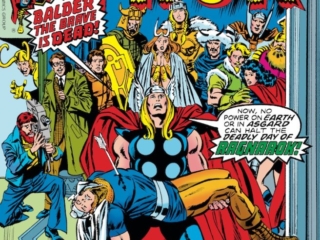 Thor #274 cover; pencils, John Buscema; inks, Tom Palmer, Ragnarok, Balder the Brave