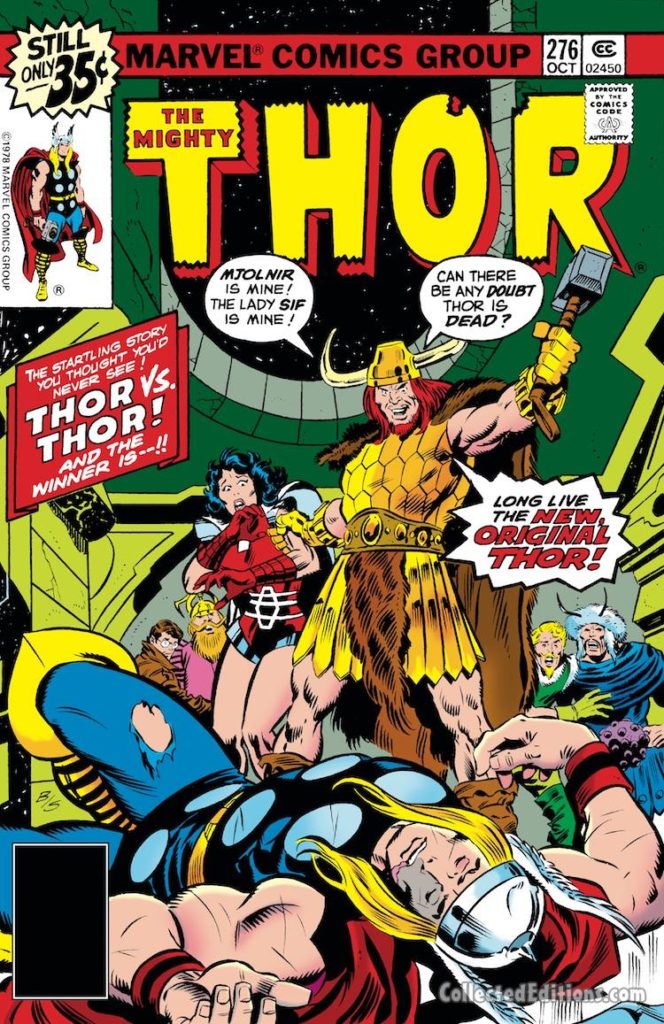 Thor #276 cover; pencils, John Buscema; inks, Joe Sinnott