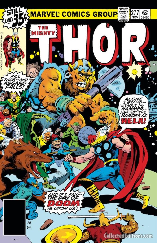 Thor #277 cover; pencils, John Buscema; inks, Bob McLeod, Hela