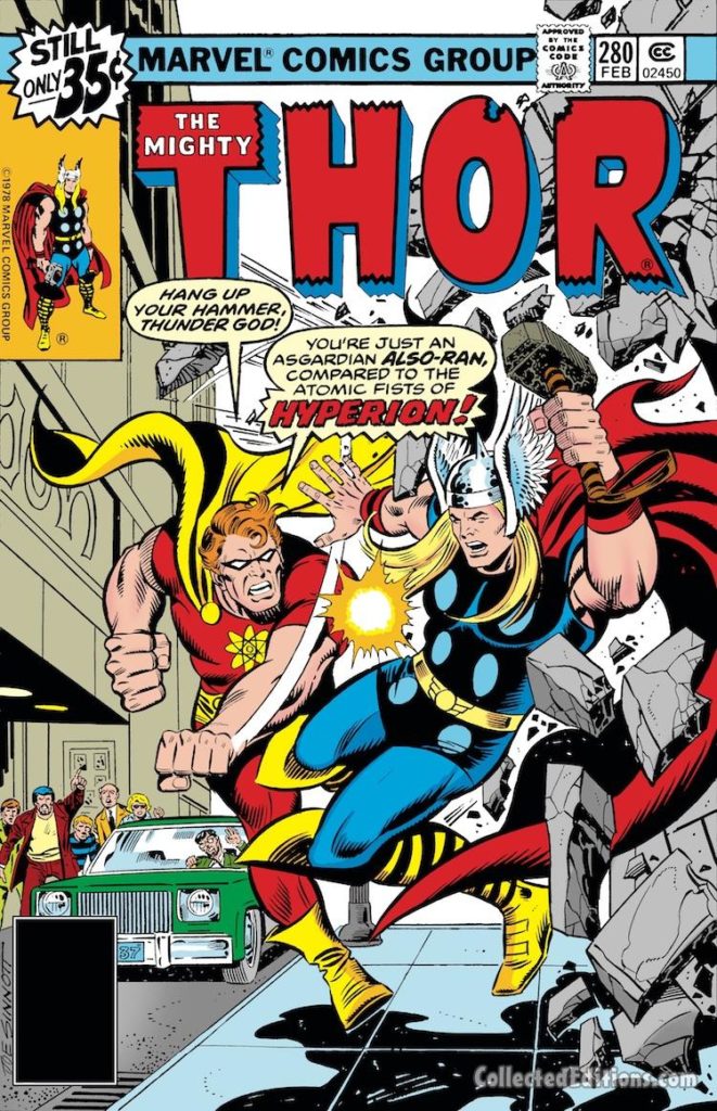 Thor #280 cover; pencils and inks, Joe Sinnott; Hyperion