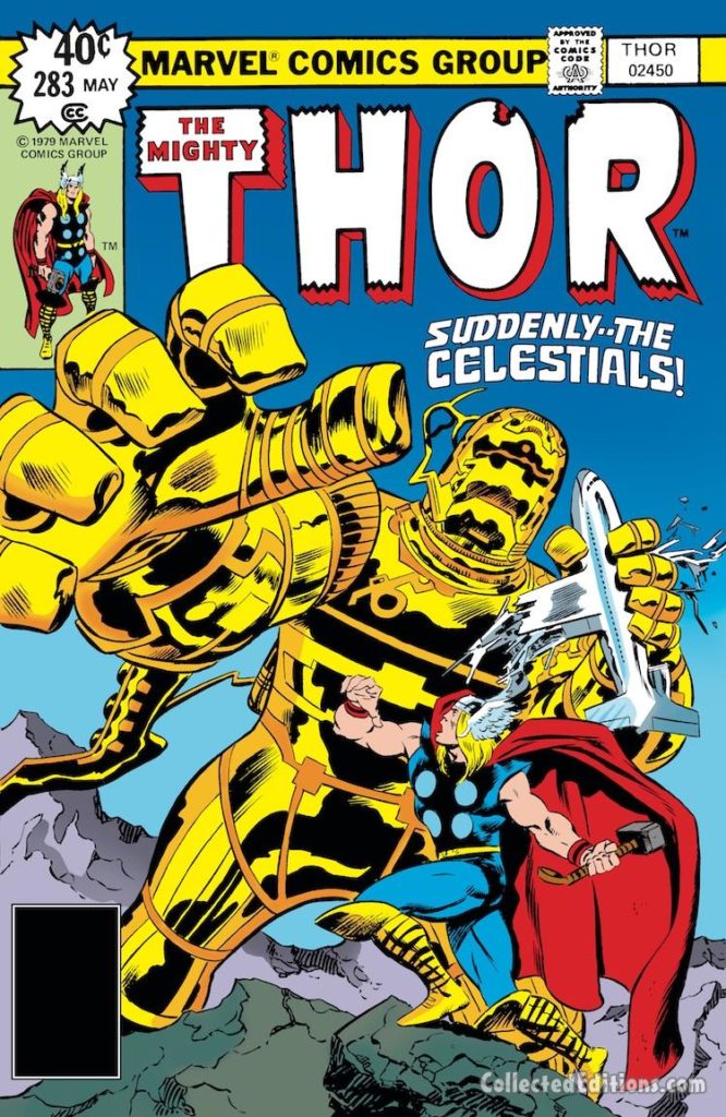 Thor #283 cover; pencils and inks, John Buscema; Celestials/Eternals