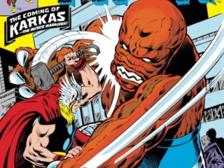 Thor #285 cover; pencils, Keith Pollard; Karkas/Eternals/Deviants