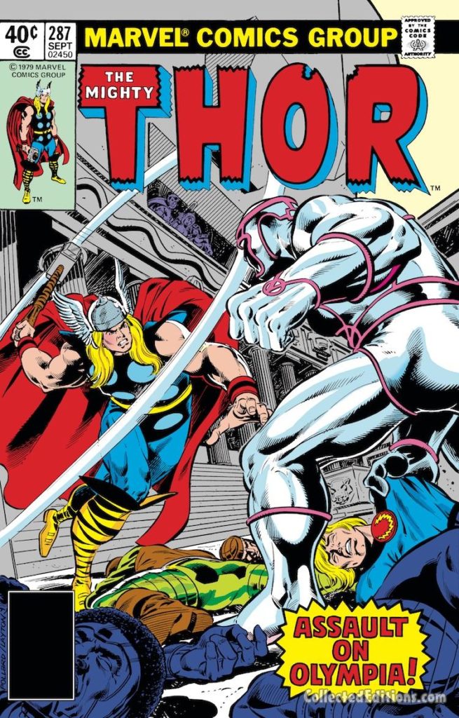 Thor #287 cover; pencils, Keith Pollard; inks, Bob Layton