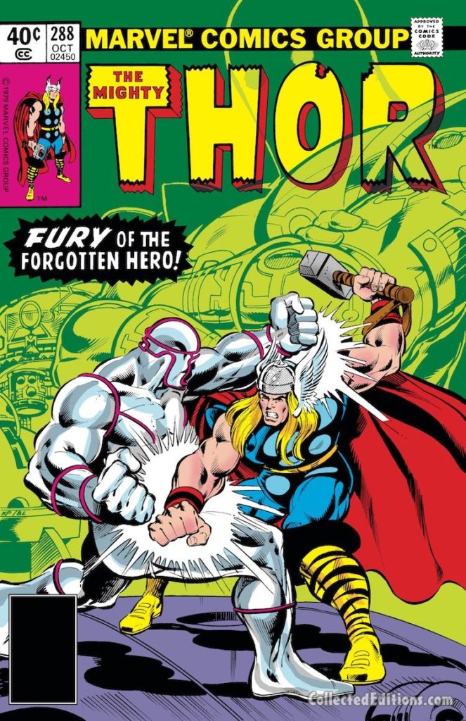 Thor #288 cover; pencils, uncredited; inks, Bob Layton