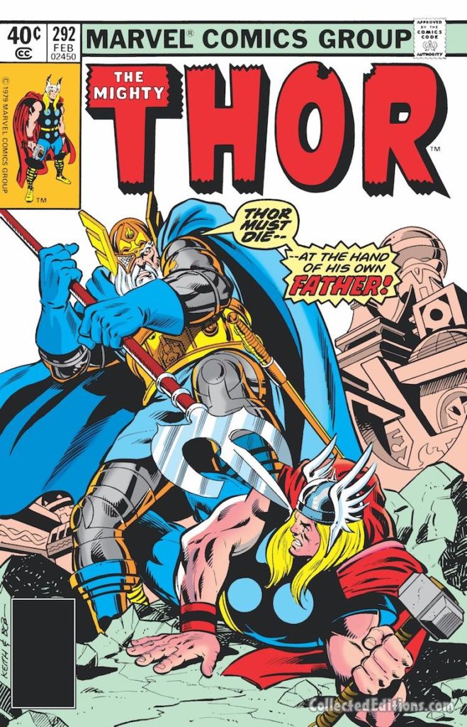 Thor #292 cover; pencils, Keith Pollard; inks, Bob Layton