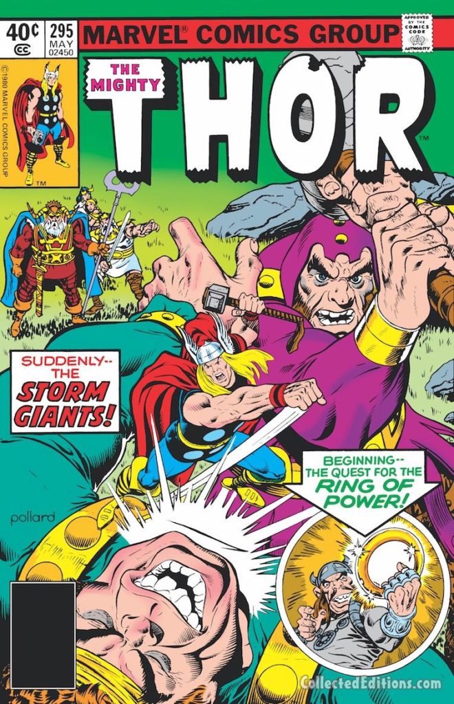 Thor #295 cover; pencils and inks, Keith Pollard