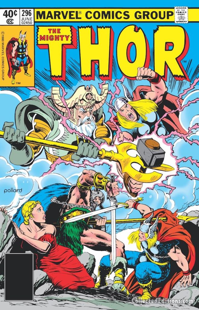 Thor #296 cover; pencils and inks, Keith Pollard