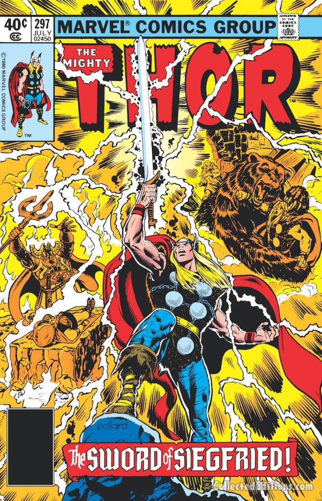 Thor #297 cover; pencils and inks, Keith Pollard