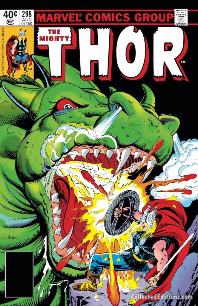 Thor #298 cover; pencils and inks, Keith Pollard