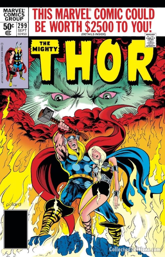 Thor #299 cover; pencils and inks, Keith Pollard; Valkyrie
