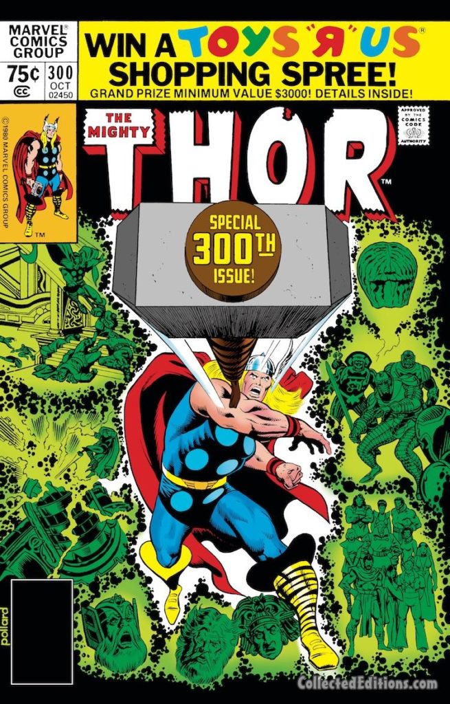 Thor #300 cover; pencils and inks, Keith Pollard