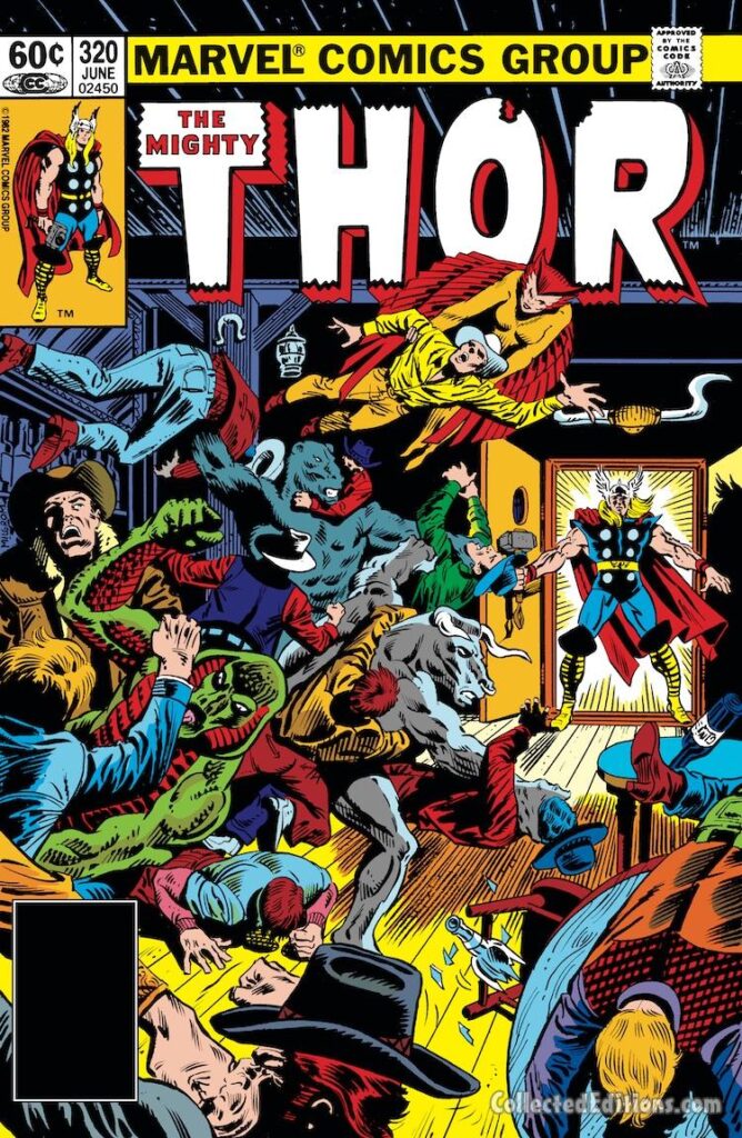 Thor #320 cover; pencils and inks, Al Milgrom