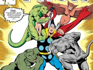 Thor #321 cover; pencils, Alan Kupperberg; inks, Brett Breeding; Rimthursar; Madness is the Menagerie
