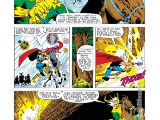 Thor #323, pg. 2; pencils, Greg LaRocque; inks, Ricardo Villamonte; Loki