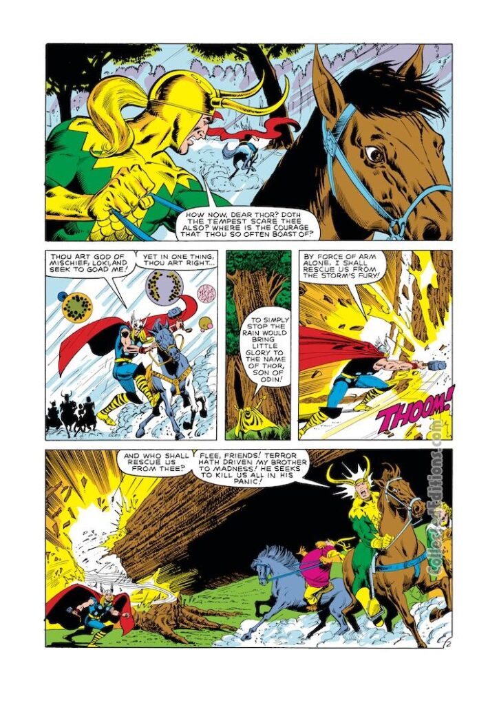 Thor #323, pg. 2; pencils, Greg LaRocque; inks, Ricardo Villamonte; Loki