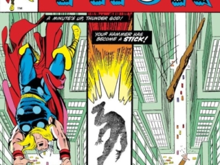 Thor #324 cover; pencils, Ed Hannigan; inks, Joe Rubinstein; Doctor Don Blake; walking stick, Mjolnir