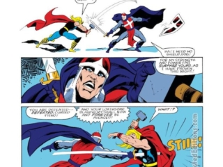 Thor #331, pg. 8; pencils, Bob Hall; inks, Vince Colletta; the Crusader/Arthur Blackwood