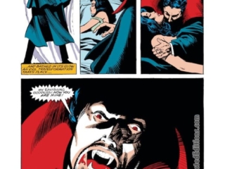 Thor #332, pg. 22; pencils, Don Perlin; inks, Vince Colletta ; Count Dracula, Sif, vampire bite