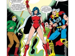 Thor #335, pg. 1; pencils, Mark Bright; inks, Vince Colletta; Alan Zelenetz, Runequest&rsquo;s End, Sif, Keith Kincaid, Kamo Tharnn