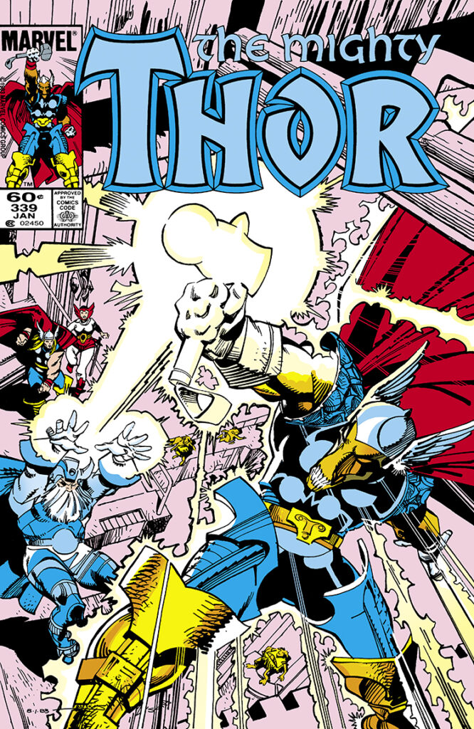 Thor #339 cover; pencils and inks, Walter Simonson; Odin, Sif, Beta Ray Bill, Stormbreaker