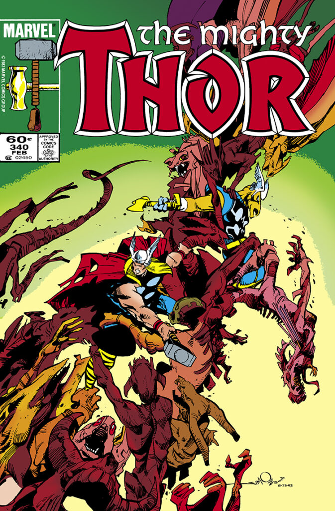 Thor #340 cover; pencils and inks, Walter Simonson; Beta Ray Bill