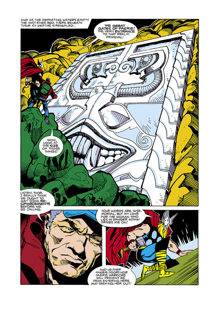 Thor #347, pg. 10; pencils and inks, Walter Simonson; Great Gates of Faerie; Roger