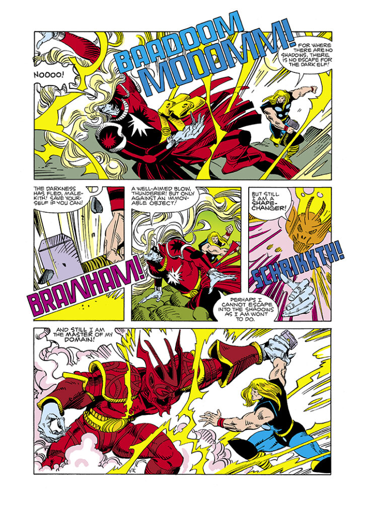 Thor #348, pg. 12; pencils, Walter Simonson; inks, Bob Wiacek; Malekith