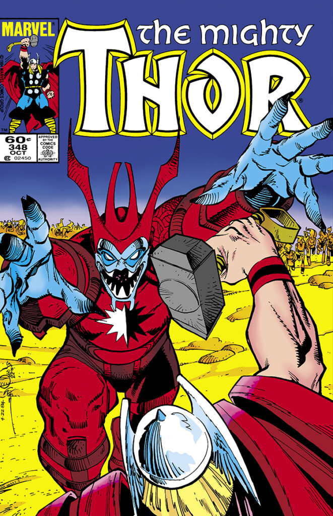 Thor #348 cover; pencils and inks, Walter Simonson; Malekith