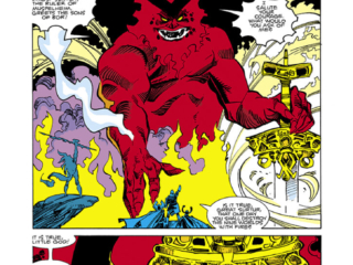 Thor #349, pg. 14; pencils and inks, Walter Simonson Thor #349, pg. 14; pencils and inks, Walter Simonson; Surtur