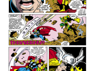 Thor #354, pg. 2; pencils and inks, Walter Simonson Thor #354, pg. 2; pencils and inks, Walter Simonson; Loki