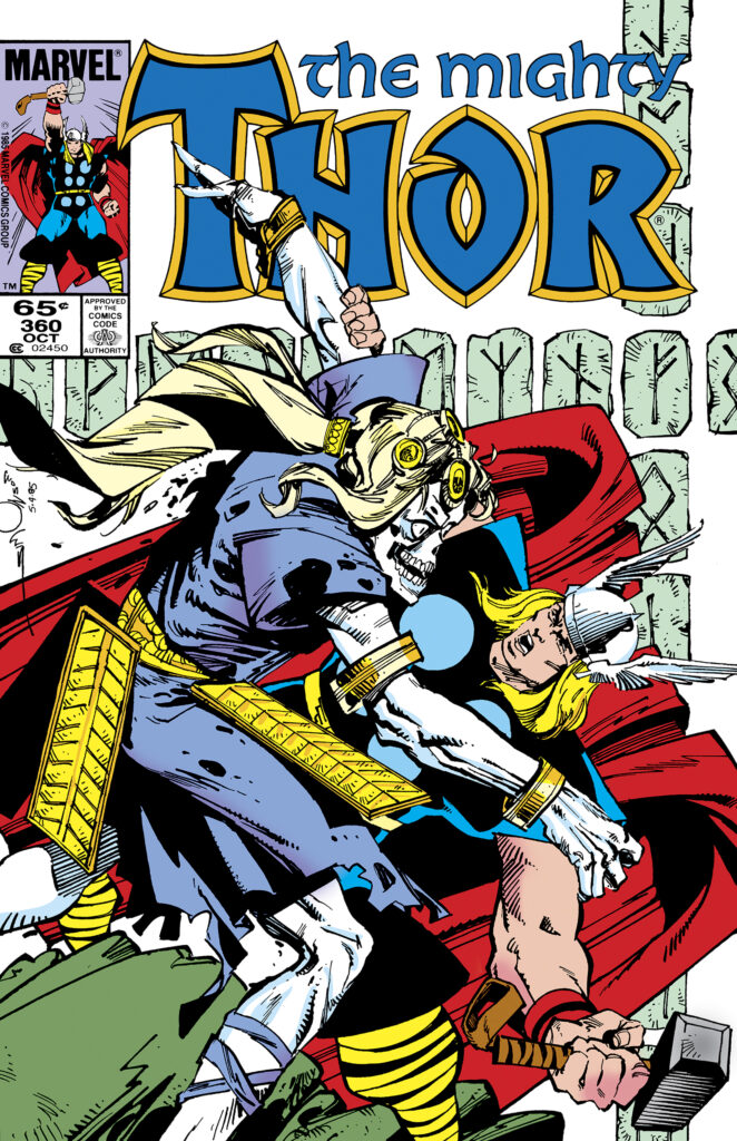 The Mighty Thor #360 cover; pencils and inks, Walter Simonson
