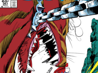 The Mighty Thor #361 cover; pencils and inks, Walter Simonson