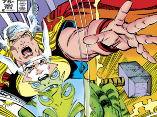 The Mighty Thor #364 cover; pencils and inks, Walter Simonson