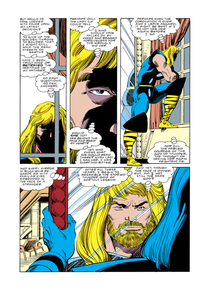 The Mighty Thor #367, pg. 3; pencils, Walter Simonson; inks, Walter Simonson, Bob Wiacek, Al Milgrom