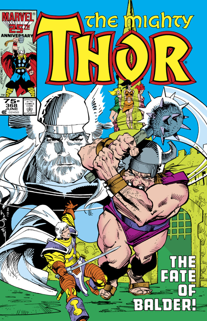 The Mighty Thor #368 cover; pencils and inks, Walter Simonson