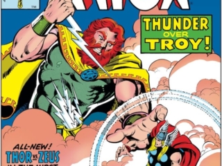 Thor Annual #8 cover; pencils, Keith Pollard; Zeus