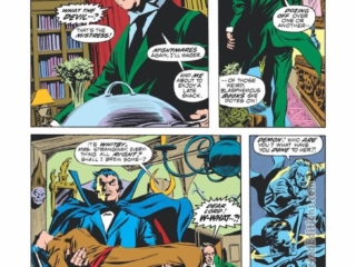 Tomb of Dracula #4, pg. 5; pencils, Gene Colan; inks, Tom Palmer; Count Dracula, Mrs. Ilsa Strangeway, Manfred
