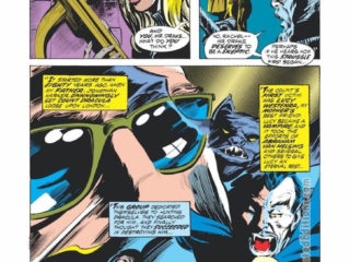 Tomb of Dracula #7, pg. 8; pencils, Gene Colan; inks, Tom Palmer; first Marv Wolfman issue, Rachel Van Helsing, Lucy Westendra, vampire bat, Jonathan Harker