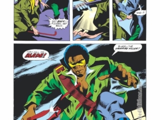 Tomb of Dracula #10, pg. 2; pencils, Gene Colan; inks, Jack Abel; first appearance, Blade; Bobby, Ellen, vampire hunter