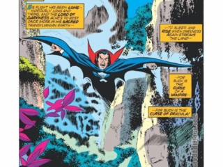 Tomb of Dracula #11, pg. 1; pencils, Gene Colan; inks, Jack Abel; The Voodoo-Man, splash page, Marv Wolfman, Count Dracula