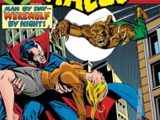 Tomb of Dracula #18 cover; pencils, Gil Kane; inks, Tom Palmer; alterations, John Romita Sr.; Man by Day Werewolf by Night, Battle of the Monsters, Macabre
