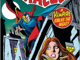 Tomb of Dracula #26 cover; pencils, Gil Kane; inks, Tom Palmer; A Vampire Stalks the Night, Shock Ending