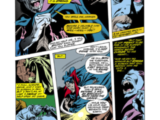 Tomb of Dracula #32, pg. 16; pencils, Gene Colan; inks, Tom Palmer; Count Dracula, Quincy Harker